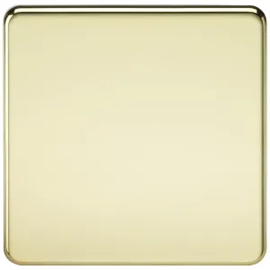 1G Blanking Plate - Polished Brass