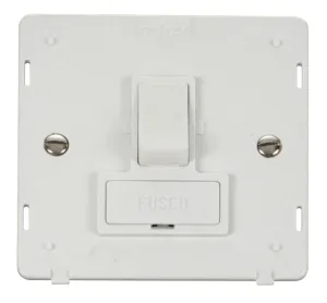 13A Fused Switched Connection Unit Insert - White