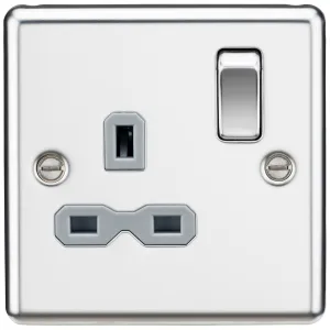 13A 1G DP Switched Socket - Polished Chrome with G