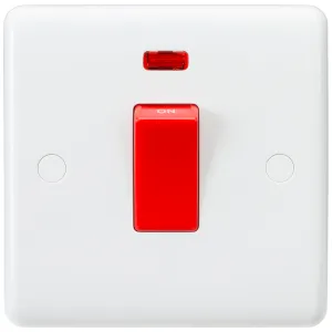 45A DP Switch with Neon (1G size) - Red Rocker