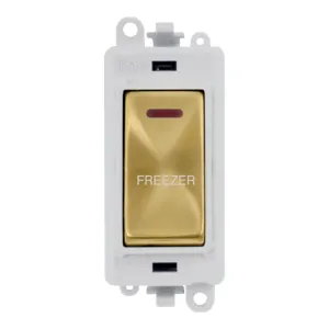 20AX Double Pole Switch With LED Module - Polar Wh