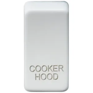Switch cover "marked COOKER HOOD" - matt white