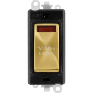 20AX Double Pole Switch With Neon Module - Black -
