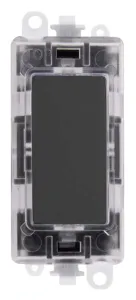 250V~ Red Transparent Illuminated Blank Module - B