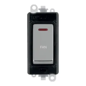 20AX Double Pole Switch With LED Module - Black -