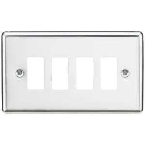 4G Grid Faceplate - Rounded Edge Polished Chrome