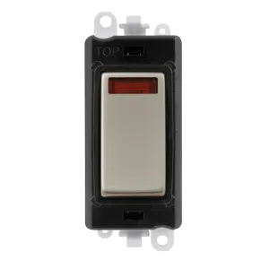 20AX Double Pole Switch With Neon Module - Black -