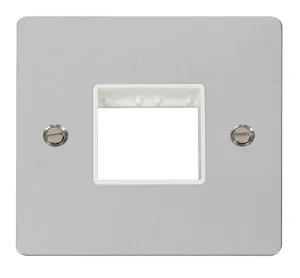 1 Gang Plate Twin Switch Aperture  - White