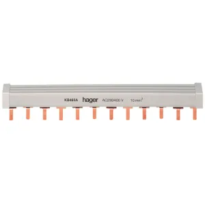 Insulated busbar 3P+N prong 10mm-  12M
