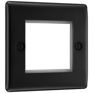 NEXUS METAL MATT BLACK DOUBLE SQUARE FRONT PLATE