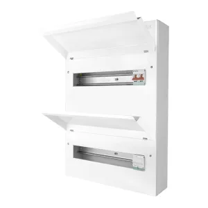 32 Way Dual Row Elucian Metal Consumer Unit with 1