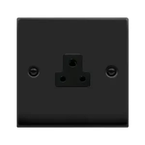 VP MATT BLACK 1G 2A ROUND PIN SCKET OUTLET