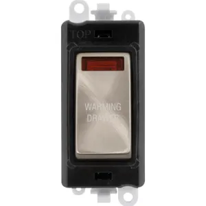 20AX Double Pole Switch With Neon Module - Black -