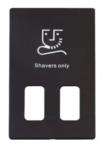 Dual Voltage Shaver Socket Outlet Cover Plate - Bl