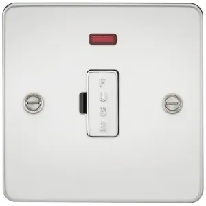 13A Fused Spur Unit with Neon - Polished Chrome