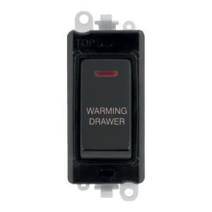 20AX Double Pole Switch With LED Module - Black -