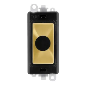 20A Flex Outlet Module - Black - Satin Brass