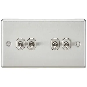 10AX 4G 2-way Toggle Switch - Brushed Chrome