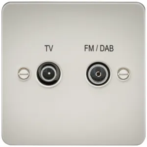 Screened Diplex Outlet (TV, FM DAB) - Pearl