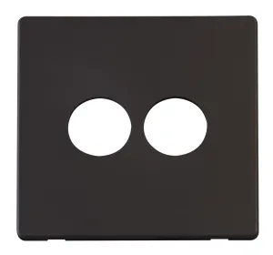 2 Gang Toggle Switch Cover Plate - Black