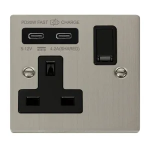 DECO 'NON INGOT' 13A 1 GANG SWITCHED SAFETY SHUTTE