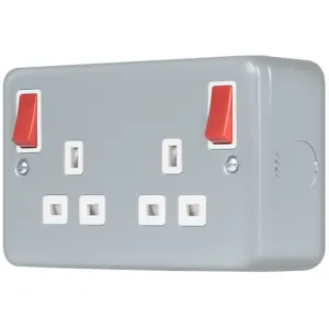 METAL CLAD PRO 13A 2 GANG DOUBLE POLE SAFETY SHUTT