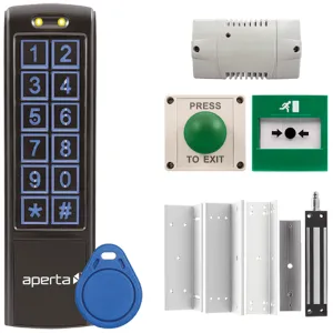 Aperta Single External Door Black Proximity Keypad