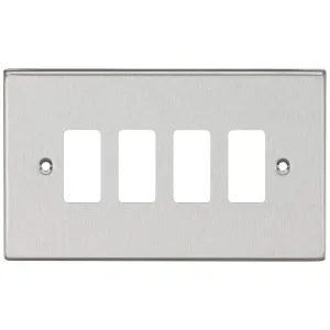 4G Grid Faceplate - Brushed Chrome