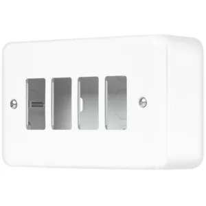 METAL CLAD PRO 4 GANG GRIDPRO FRONT PLATE - POLAR
