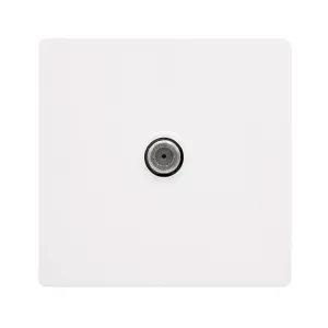 NON-ISOLATED SINGLE SATELLITE OUTLET - METAL WHITE