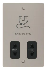 115/230V Shaver Socket Outlet - Black