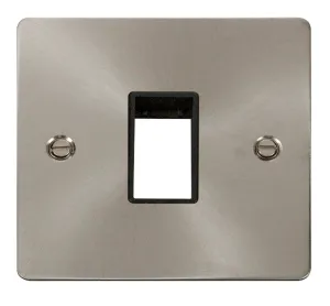 1 Gang Plate Single Switch Aperture  - Black