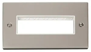 2 Gang Plate 6 In-Line Aperture - White