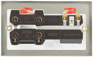 Cooker Control Unit, c/w 13A Socket & Neon, White Insert Victorian