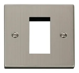 Frontplate, 1 Gang 1 Aperture, Black & White Gasket Victorian