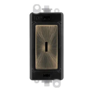 20AX 2 Way Keyswitch Module - Black - Antique Bras