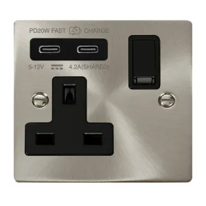 DECO 'NON INGOT' 13A 1 GANG SWITCHED SAFETY SHUTTE