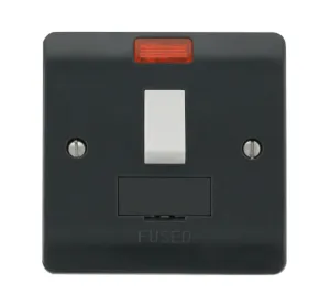13A SWITCHED FCU WITH NEON ANT.GREY