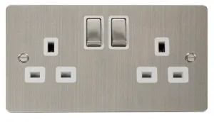 Ingot 2-Gang 13A DP Switched Socket  - White