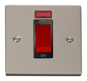 Deco - 50A 1 Gang Double Pole Switch With Neon - R