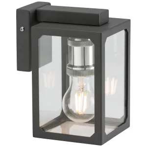 230V IP23 E27 Wall Lantern - Anthracite