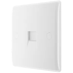 WHITE NEXUS MOULDED SINGLE MASTER TELEPHONE SOCKET