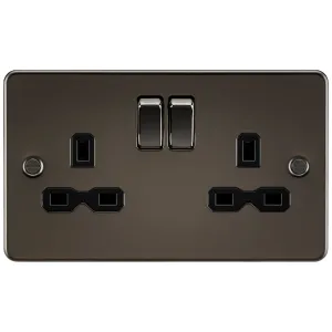 13A 2G DP Switched Socket with Twin Earths - Gunme