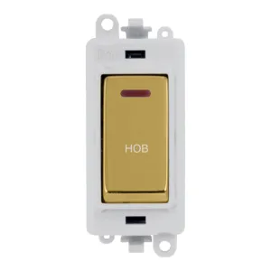 20AX Double Pole Switch With LED Module - Polar Wh