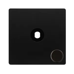 1 GANG UNFURNISHED DIMMER PLATE & KNOBS - MATT BLA