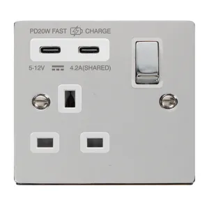 DECO 'INGOT' 13A 1 GANG SWITCHED SAFETY SHUTTER SO