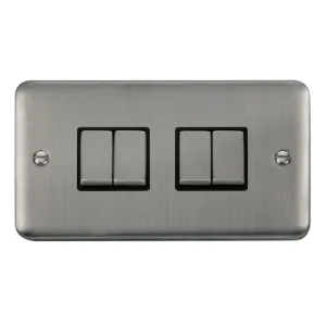 10AX Ingot 4 Gang 2 Way Plate Switch