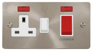 Define - 50A Cooker Control Unit With Neons - Red/