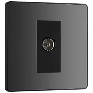 EVOLVE BLACK CHROME (BLACK) SINGLE SOCKET FOR TV O