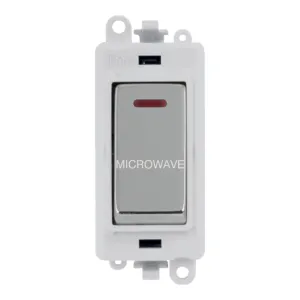 20AX Double Pole Switch With LED Module - Polar Wh